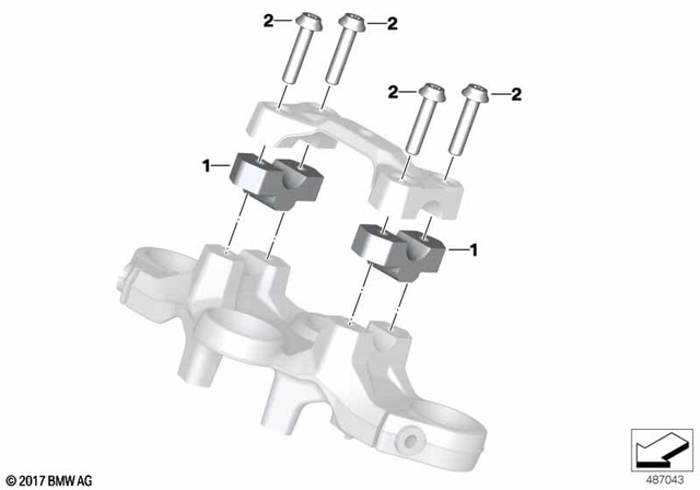 31421541247 - Ergonomics &amp; Comfort: Lenkererhoehung - H=30mm for BMW-Motorrad Image