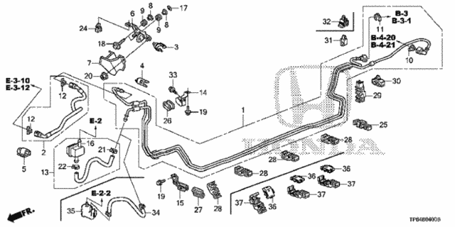 Fuel Pipe (2WD) (V6) for 2012 Honda Crosstour #0