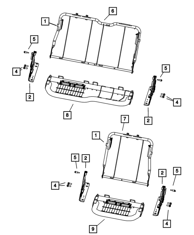 « 68050636AA – Interior Trim : Dossier De Siège Retenue pour Mopar Image »