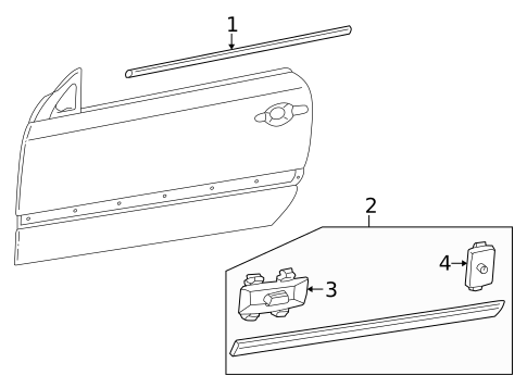 Exterior Trim - Door for 2000 Mercedes-Benz CLK 320 #0