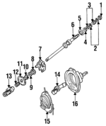 F5DZ3524A - Steering: Upper Shaft for Ford: Country Squire, Crown Victoria, LTD Crown Victoria, Mustang, Taurus, Thunderbird | Lincoln: Continental, Mark VII, Mark VIII, Town Car | Mercury: Colony Park, Cougar, Grand Marquis, Sable, Villager Image