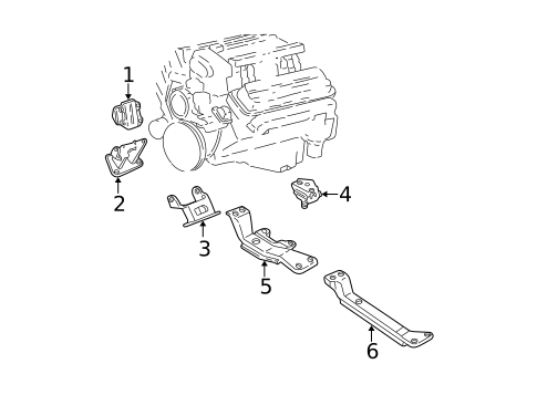 Engine & Trans Mounting for 2000 Chevrolet Camaro #0