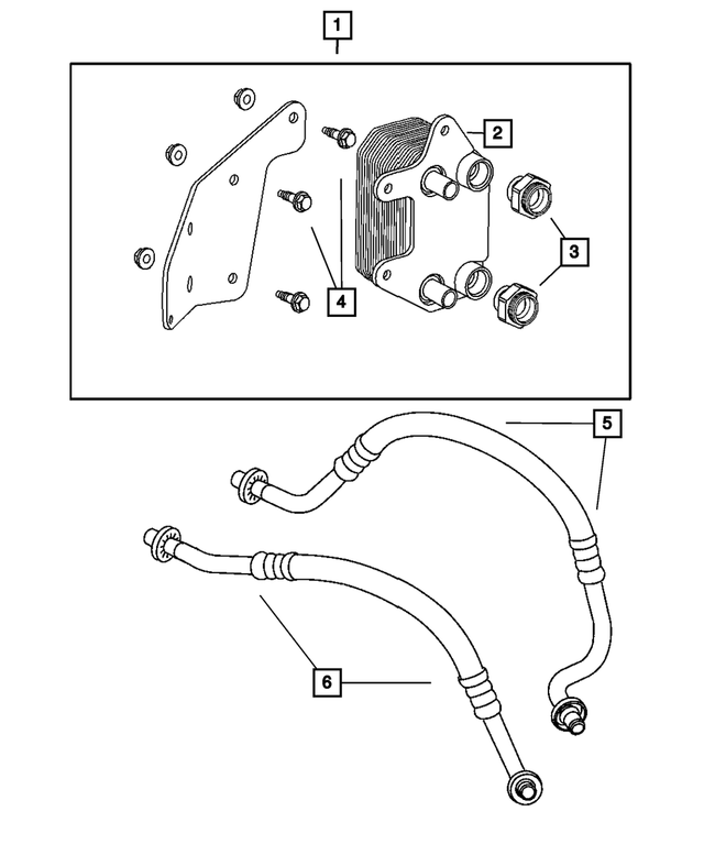 68349467AA - : Oil Cooler Inlet Line for Mopar Image