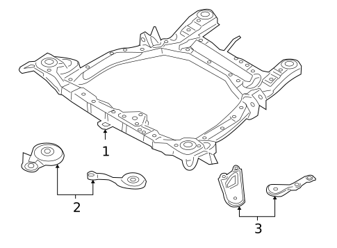 Suspension Mounting for 2010 Hyundai Santa Fe #0