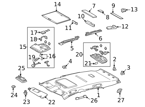 Interior Trim - Roof for 2010 Lexus RX450h #0