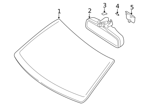 Glass - Windshield for 2003 Volvo S80 #0