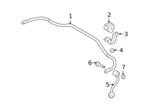 Stabilizer Bar & Components for 2014 Nissan Rogue Select #2