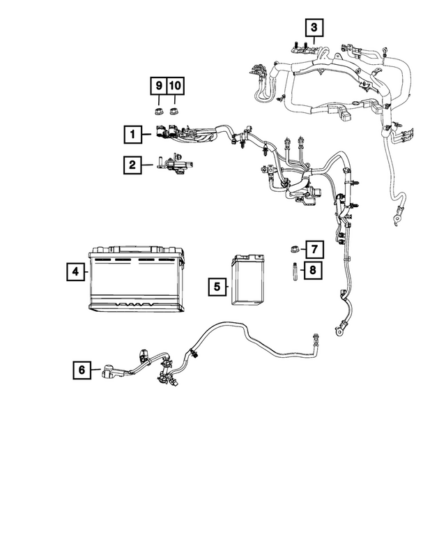 68598710AB - Electrical: Alternator Wiring for Jeep: Gladiator, Wrangler Image