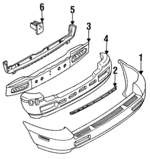 MB688413 - Body: Bumper Cover Side Bracket for Mitsubishi: Expo, Expo LRV Image