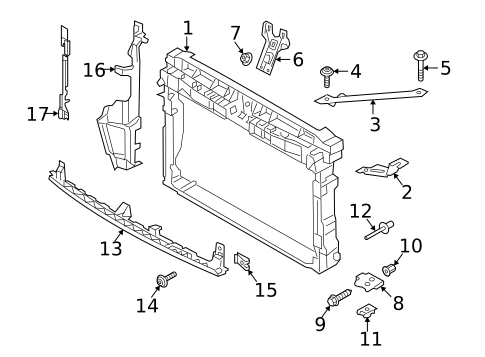 Radiator Support for 2021 Volkswagen Golf #0