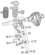 68248836AA - Rear Suspension: Suspension Shock Absorber for Ram: 1500 Image