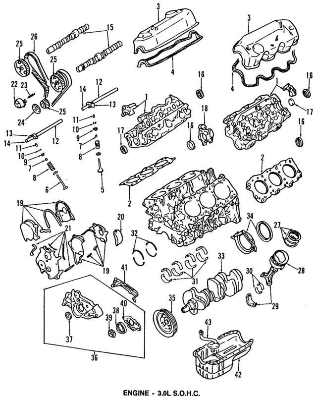 MD301125 - : Engine Timing Cover Gasket for Mitsubishi Image