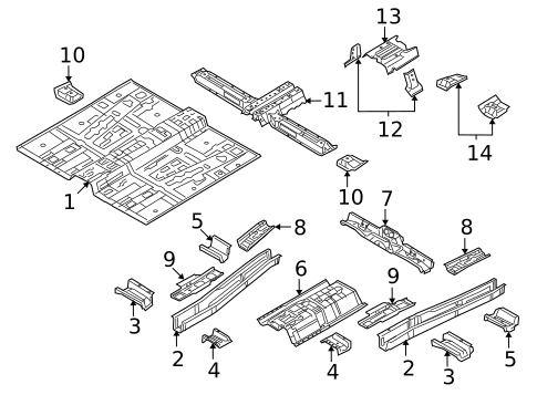 Floor for 2012 Hyundai Veracruz #0