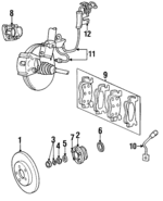 4683259AC - Brakes: Rotor for Chrysler: Grand Voyager, Town &amp; Country, Voyager | Dodge: Caravan, Grand Caravan Image