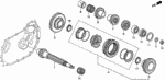 23421P20A00 - Transmission - Manual: GEAR, COUNTERSHAFT LOW for Honda Image