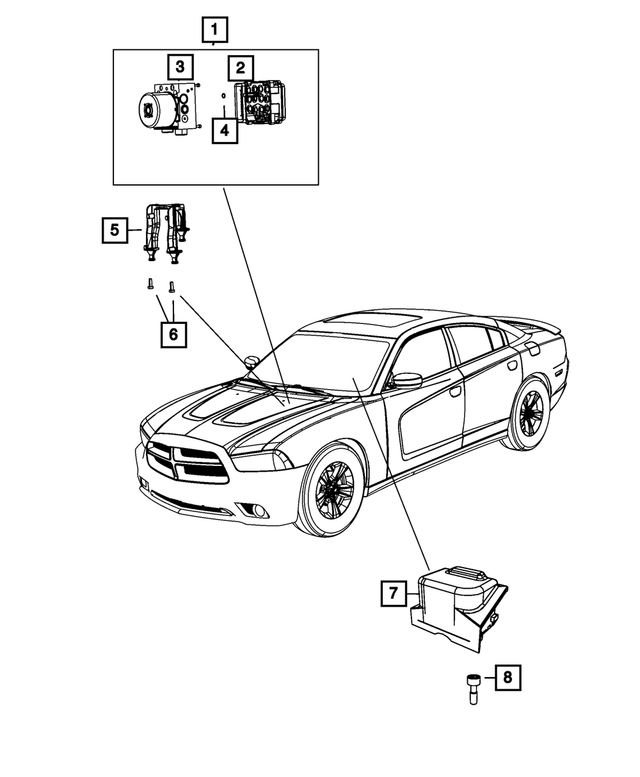68087355AA - Electrical: Anti-lock Brake Control Unit for Mopar Image image