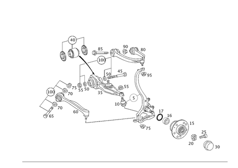 Steering Knuckle and Control Arm for 2003 Mercedes-Benz CL500 #0