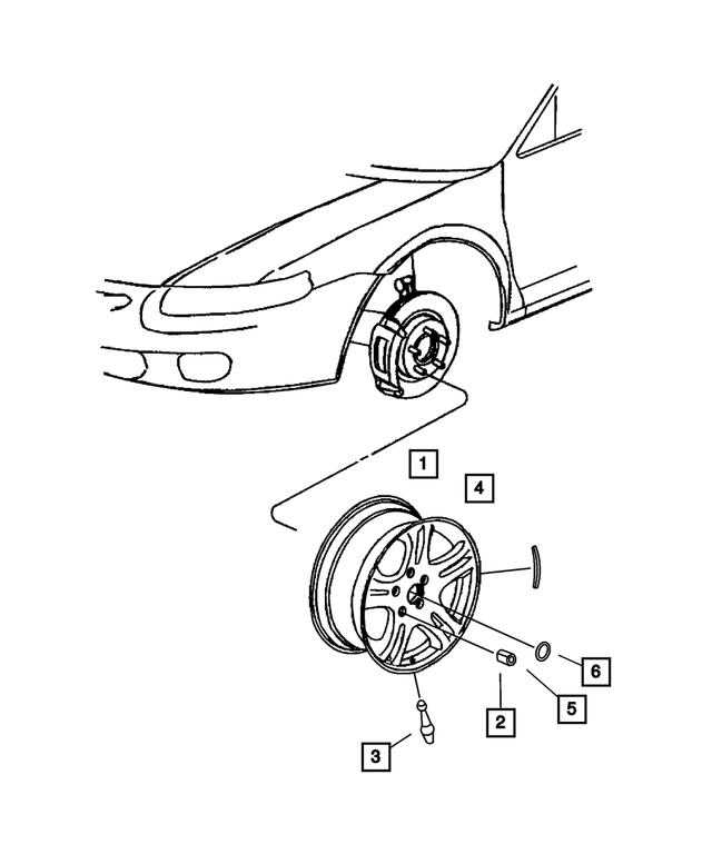 4879251AB - Wheels, Covers and Jacks: Steel Wheel for Mopar Image image