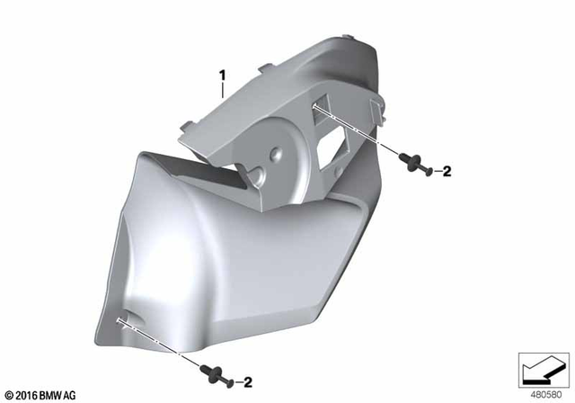 46638556643 - Frame and Mounting Parts: Air-Discharge Duct, Inner Left -  for BMW-Motorrad Image