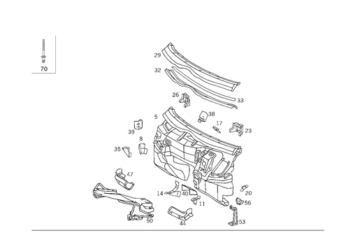 Fire Wall and Connection Parts for 1997 Mercedes-Benz C280 #0