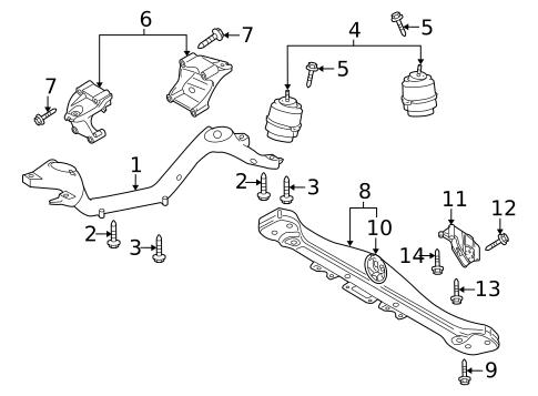 Engine & Trans Mounting for 2008 Audi Q7 #0