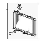 190105R1003 - : 2015-2020 Honda Fit - Radiator (Denso) for Honda: Fit Image