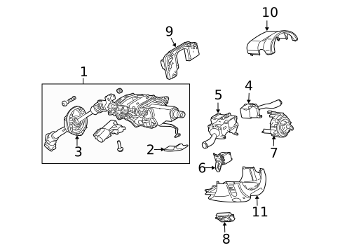 Shroud, Switches & Levers for 2008 Audi Q7 #0