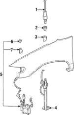 YF5Z18813AA - Electrical: Antenna Mast for Ford: E-150, E-250, E-350 Super Duty | Mercury: Villager Image