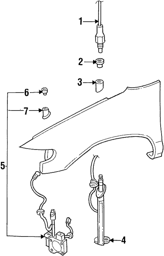 YF5Z18813AA - Electrical: Antenna Mast for Ford: E-150, E-250, E-350 Super Duty | Mercury: Villager Image