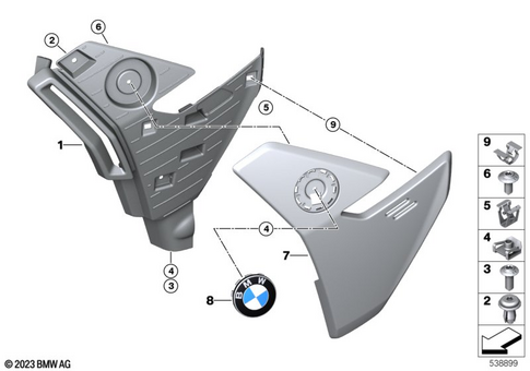 Motorcycle Trim Section, Windshield for 2025 BMW-Motorrad F 900 GS #2