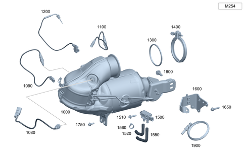 Exhaust System Used on Four-Cylinder Gasoline Vehicles for 2025 Mercedes-Benz GLE450e #0