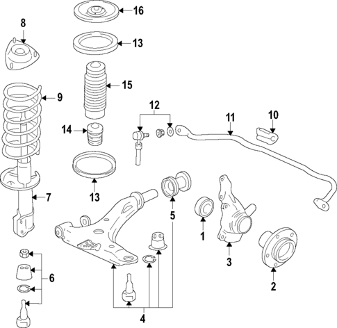 Front Suspension for 2014 Kia Sorento #0