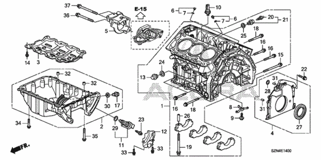Cylinder Block - Oil Pan for 2011 Acura ZDX #0