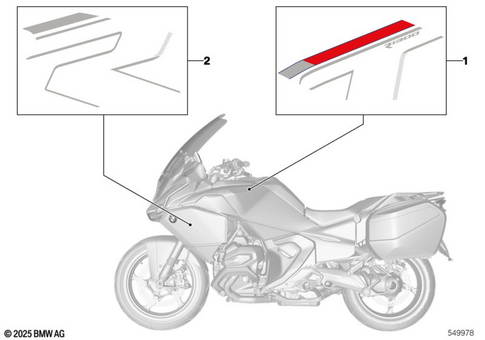 Stickers, Labels, Adhesive Film Strips for 2024 BMW-Motorrad R 1300 RT #1