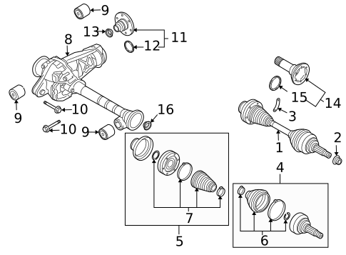 Carrier & Front Axles for 2010 Audi Q7 #0