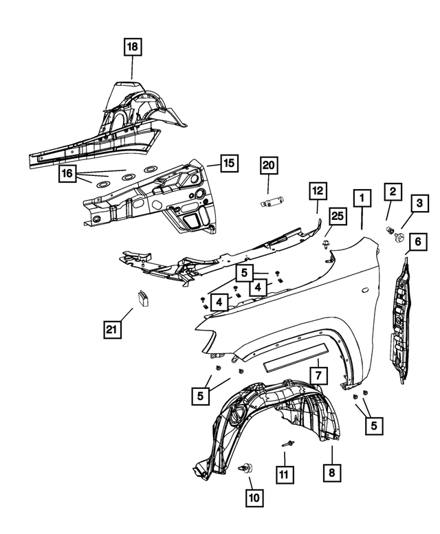 6506383AA - Body Sheet Metal Except Doors: Hex Head Screw And Washer for Chrysler: Aspen, Sebring, Town &amp; Country | Dodge: Caravan, Charger, Durango, Grand Caravan, Neon, Stratus | Jeep: Grand Cherokee, Grand Cherokee L, Grand Cherokee WK Image
