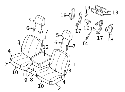 Front Seat Components for 2004 Dodge Ram 2500 #8