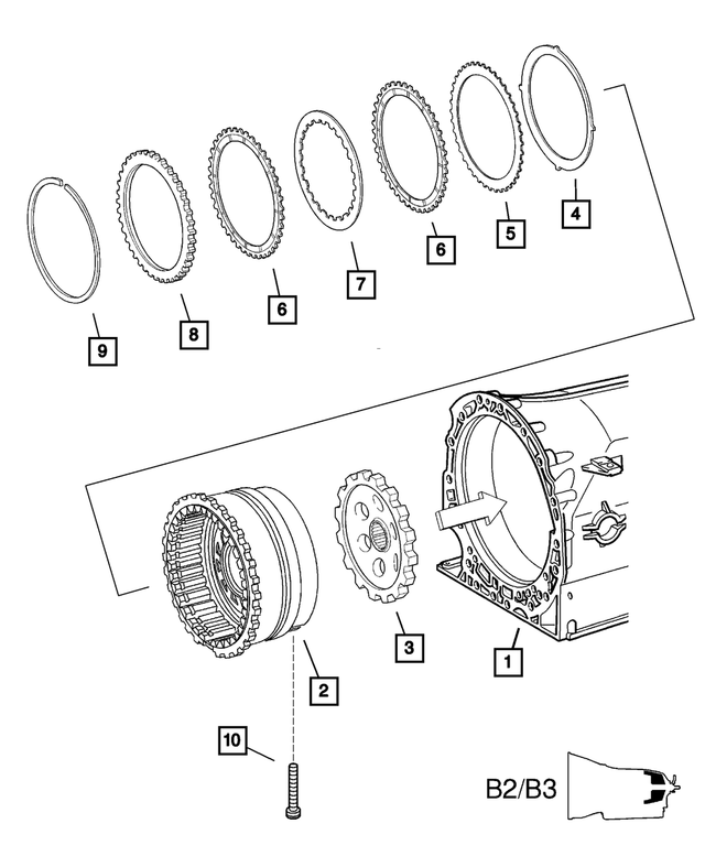 68058315AA - Automatic Transmission 5 Speed [DGU/DGJ]: Outer Disc for Mopar Image