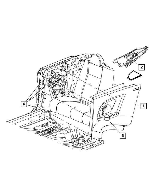 1JZ20HL1AA - : Quarter Panel Armrest, Right for Mopar Image