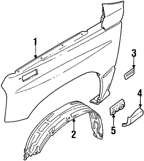 Exterior Trim - Fender for 1998 Chevrolet Tracker #0