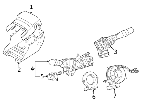 Shroud, Switches & Levers for 2013 Toyota Land Cruiser #0