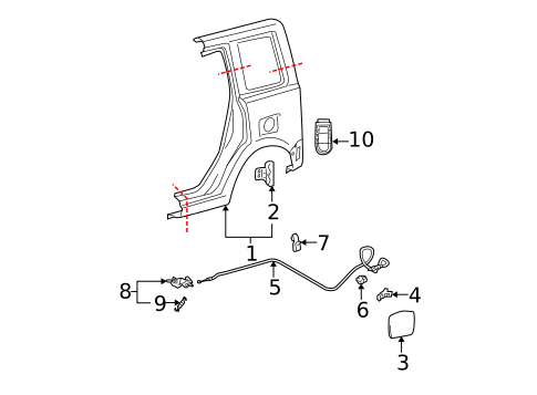 Fuel Door for 2005 Scion xB #0