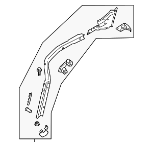 LX6Z16A023J - : Upper Rail for Ford: Escape, Maverick | Lincoln: Corsair Image