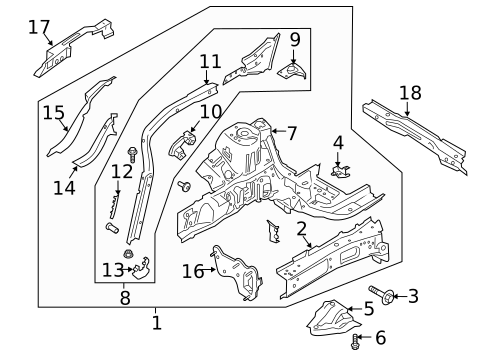 Structural Components & Rails for 2025 Lincoln Corsair #0