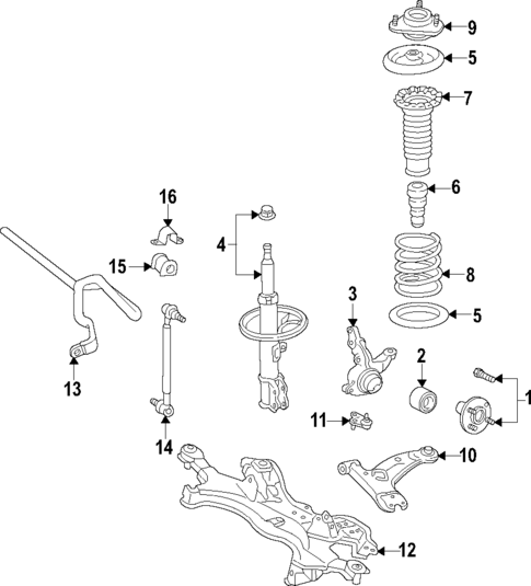 Suspension Components for 2018 Toyota Corolla #0