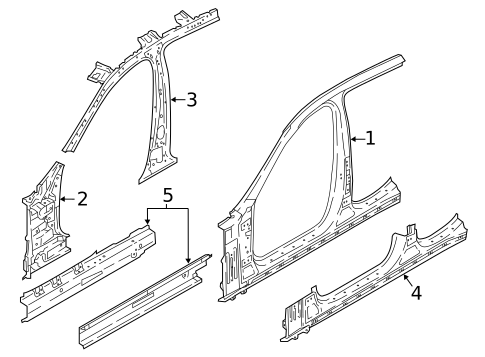Center Pillar & Rocker for 2020 Kia Stinger #0