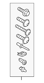 8U0098627B - Body: Bumper Cover Hardware Kit for Audi Image