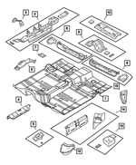 4814123AJ - Body Sheet Metal Except Doors: Console Bracket for Mopar Image
