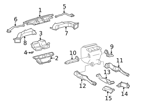 Ducts for 2005 Lexus ES330 #0