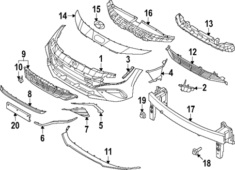Bumper & Components - Front for 2024 Hyundai Elantra #0